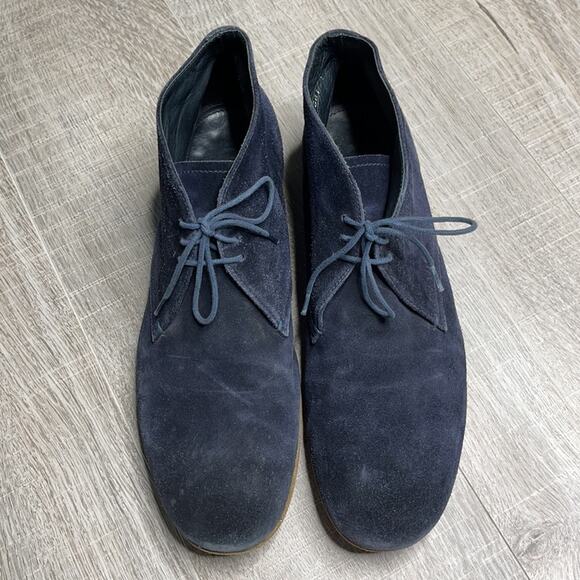 PRADA Men\'s Midnight Suede Lace Up Desert Ankle Boots main image 10